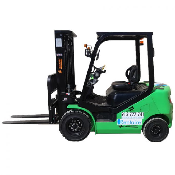 Carretilla eléctrica 2000 kg 4,8 m batería litio