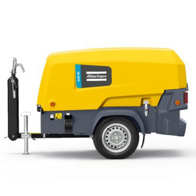 Alquiler Compresor 2 m³/min Remolcable Atlas Copco 》Rentaire《