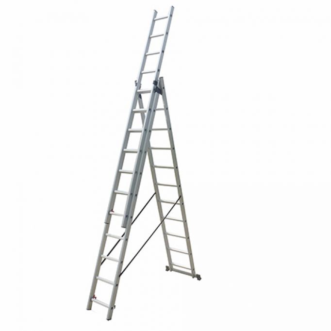 Escalera triple y extensible de aluminio 7,85 m