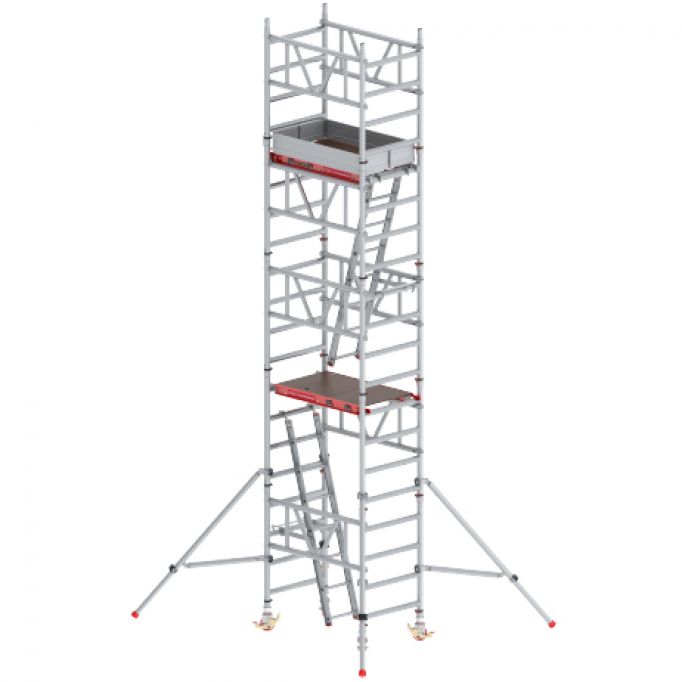 Torre móvil aluminio con escaleras de 70º de 2,2 m