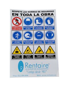 Cartel multiseñal 100*70 Rentaire