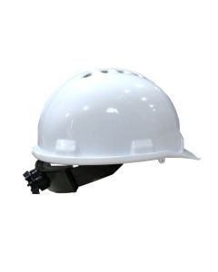 Casco de seguridad con ruleta de ABS en blanco