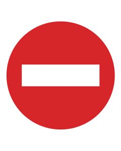 Señal tráfico disco 500mm prohibido el paso