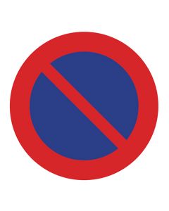 Señal tráfico disco 500mm prohibido estacionar