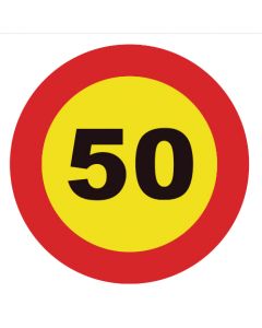 Señal tráfico homologada velocidad máxima 50 km/h