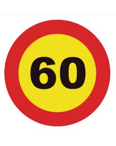 Señal tráfico disco 900mm velocidad máxima 60 km/h
