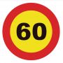 Señal tráfico disco 900mm velocidad máxima 60 km/h